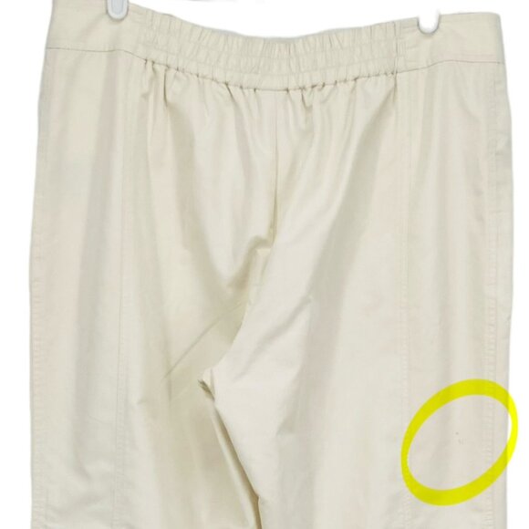 Ralph Lauren Active Women's Pants Size 12 Mesh Lined Relaxed Straight Leg Ivory - Picture 11 of 11